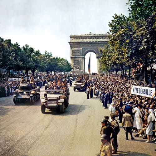 Avenue des Champs-Élysées y el Arco del Triunfo