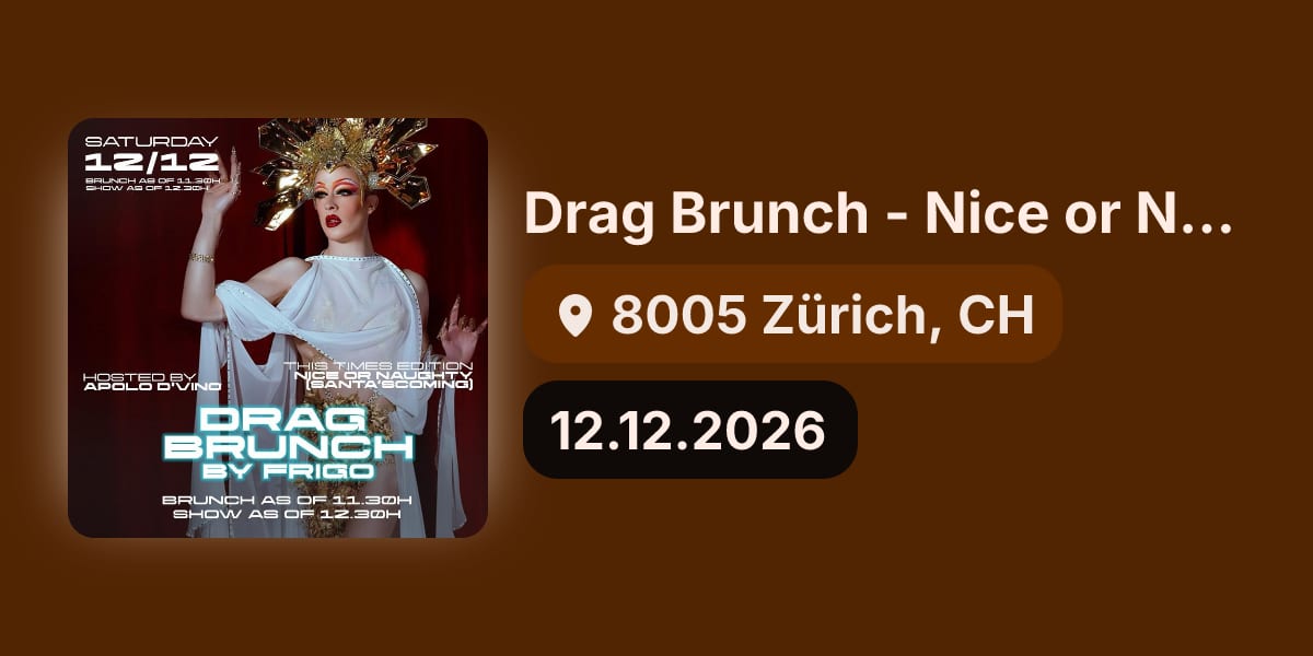 Drag Brunch - Nice or Naughty? Santa's Coming Edition
